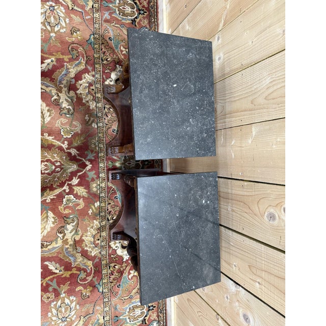 1940s Empire Style Bedside Tables, 1940s, Set of 2 For Sale - Image 5 of 8