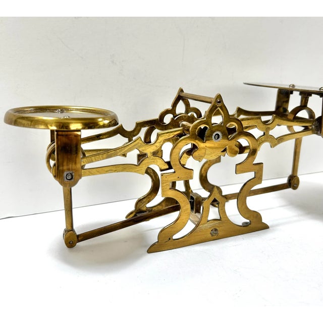 1940s Vintage Pierced Brass Balance Scale For Sale In Louisville - Image 6 of 6