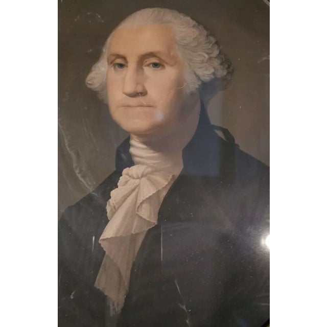 e.c. Middleton 1864 Warranted Oil Color George and Martha Washington Gold Frame For Sale - Image 4 of 10