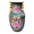 Pair of Large Vintage Chinoiserie Green & Pink Rose Famille Peonies Porcelain Vases W/Double Ears Lovely vintage Chinese...