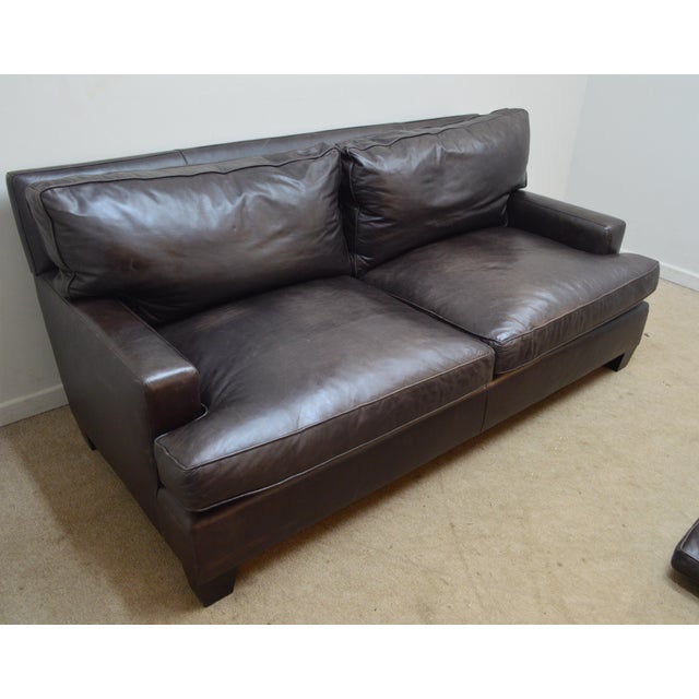 Baker Leather Sofa For Sale - Image 15 of 18