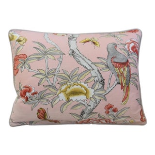 Beautiful Thibaut Floral/Birds Giselle Feather/Down Pillow For Sale
