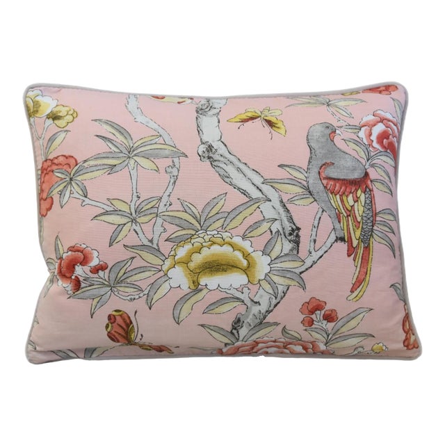 Thibaut Floral/Birds Giselle Feather/Down Pillow For Sale