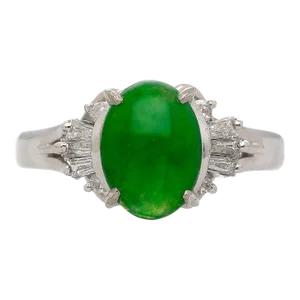 1.85 Carat Untreated Jadeite Jade and Diamond Platinum Ring Hk Certified Size 6.25