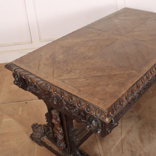 English Oak Centre Table For Sale - Image 14 of 18