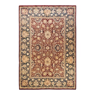 Mogul, One-of-a-Kind Hand-Knotted Area Rug in Red, 6' 1" x 8' 10" For Sale