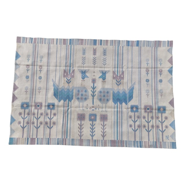 Rölakan Rug with Monogram by Éva Németh, 1970s For Sale