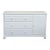 Bellini White Dresser With 3 Drawers and Side Cabinet For Sale
