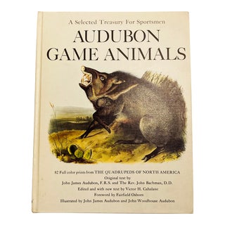 1968 John James Audubon Game Animals First Edition Hammond Inc. Book For Sale