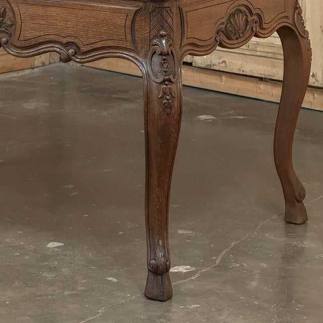 Antique Country French Liégeoise White Oak Writing Desk For Sale - Image 13 of 18