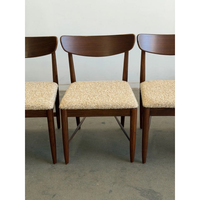 Wood 1950s Sculptural Walnut Dining Chairs - Set of Six For Sale - Image 7 of 18