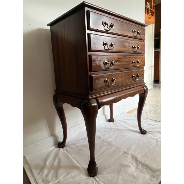 1980s Queen Anne 4Drawer Silverware Chest With Cabriole Legs Chairish