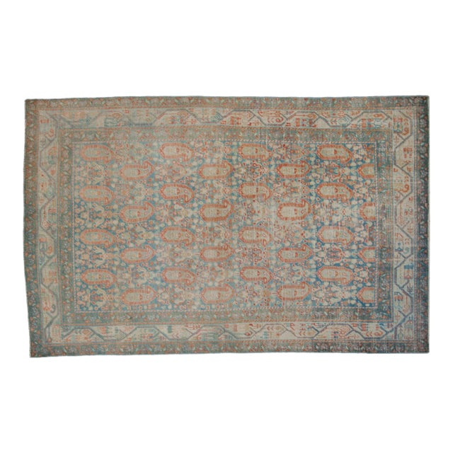 Vintage Distressed Serbend Rug - 4'2" x 6'6" For Sale