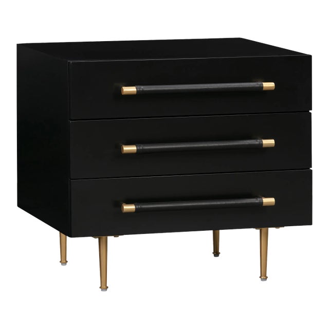 Trident Black Nightstand For Sale