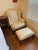 Sam Moore Sam Moore Vintage Ivory Leather Chair Ottoman 2pc For Sale - Image 4 of 10