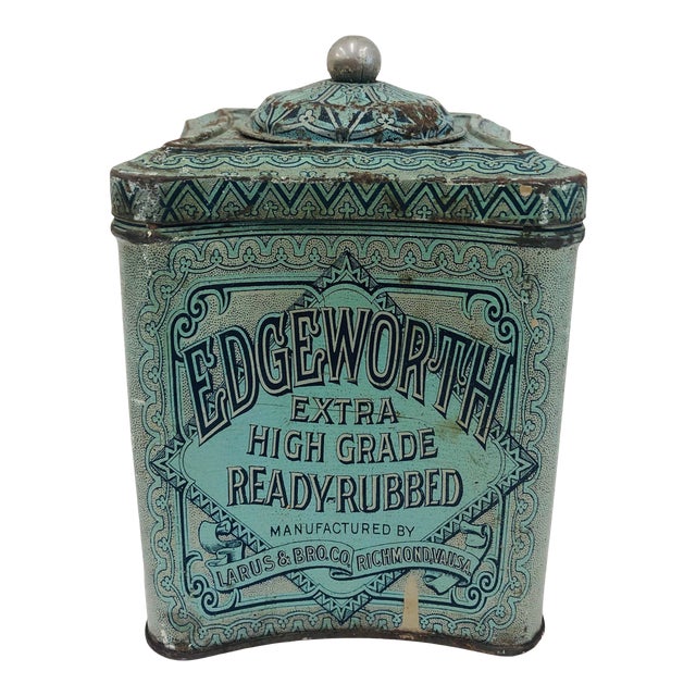 Antique Metal Storage Tin Chairish