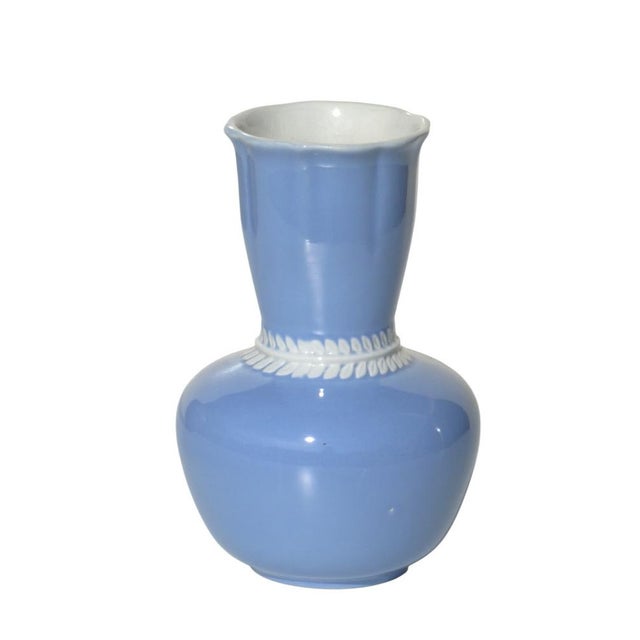 1930 Giovanni Gariboldi San Cristoforo Blue Italian Ceramic Art Deco Vase, 1940s For Sale - Image 6 of 6