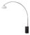 Iconic Arc Floor Lamp - Black Nickel, Lucite Shade, Dimmable, Mid-Century Modern For Sale