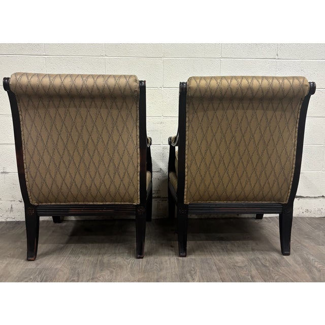 Vintage c.r. Laine French Louis XVI Style Designer Accent Chairs - Pair For Sale - Image 14 of 17
