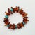 1980s 1980s Vintage Boho Chic Baltic Amber & Faux Turquoise Nugget Beaded Bracelet - 7” For Sale - Image 5 of 7