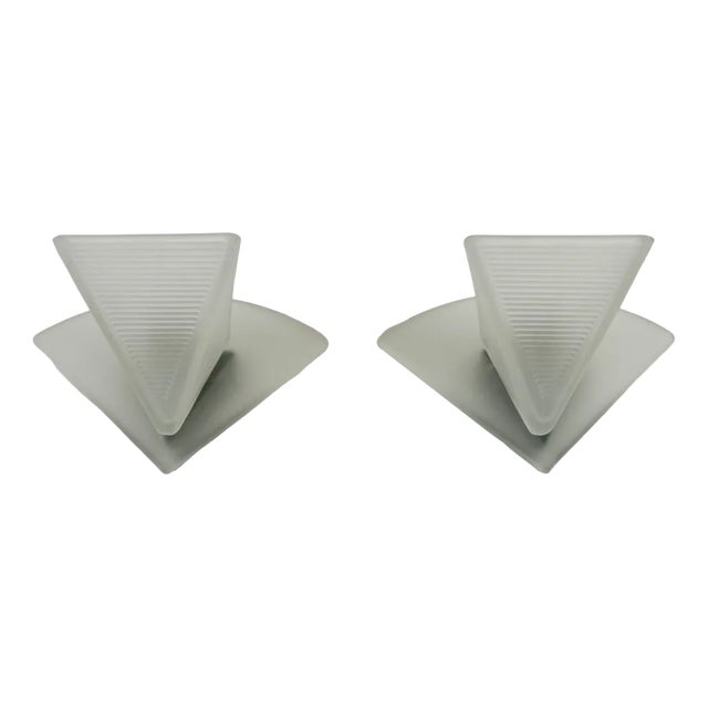 Italian Murano Glass Wall Lamps Alox, 1980s, Set of 2 For Sale