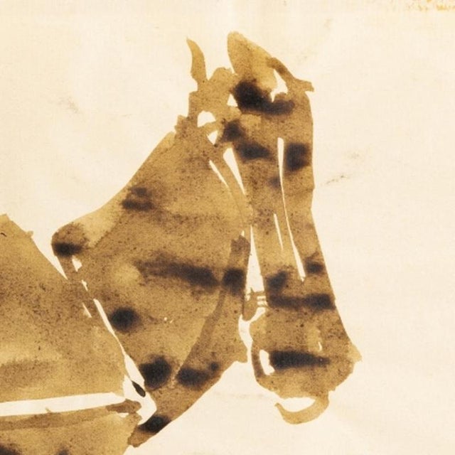 Espiga Pinto, Animalistic Composition, 1960s, Watercolor For Sale - Image 4 of 6