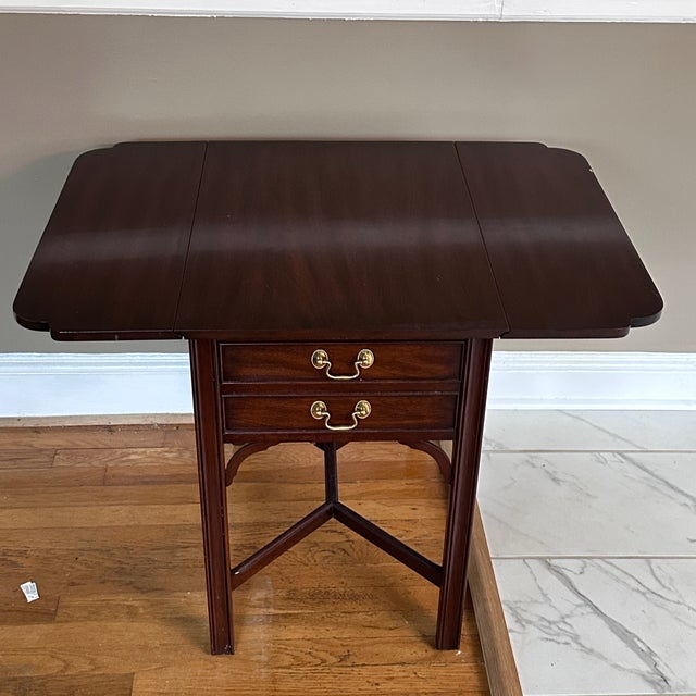 1970s Henkel Harris Drop Side Table For Sale - Image 9 of 10