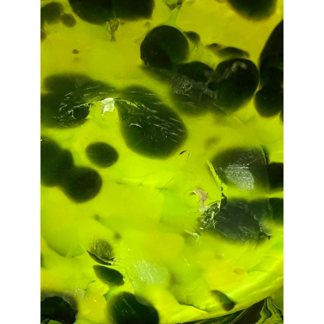 Green 1990s Modern, Contemporary Hand-Blown Vase. Large Art Glass For Sale - Image 8 of 14