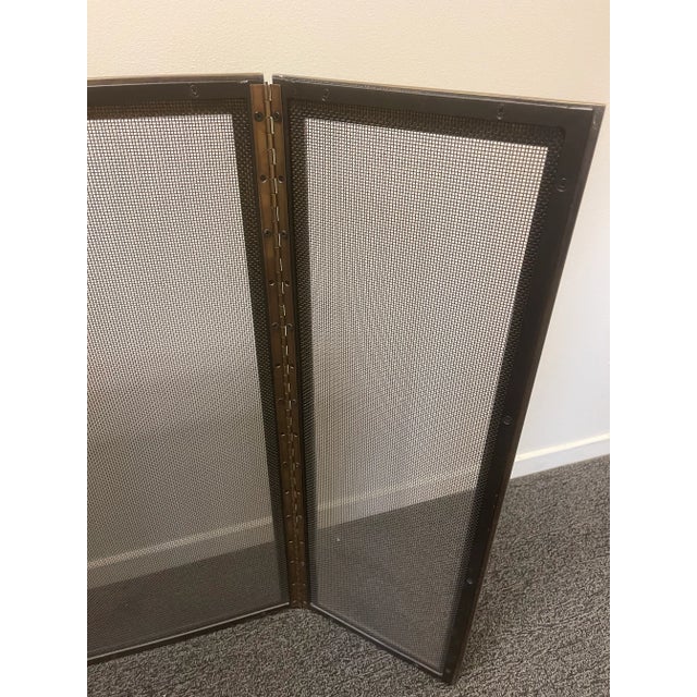 Wilshire Fireplace Three Panels Fire Screen French Casting Old English Finish For Sale In Los Angeles - Image 6 of 6