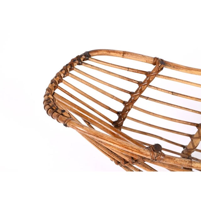 Mid-Century French Riviera Bamboo & Rattan Magazine Rack, Italy, 1960s For Sale - Image 10 of 18