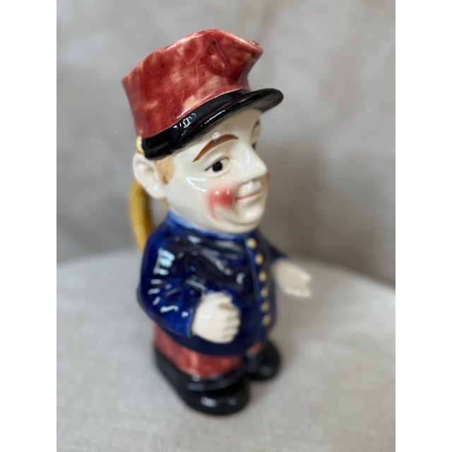 Earthenware Postman Pitcher, 1890s For Sale - Image 4 of 11