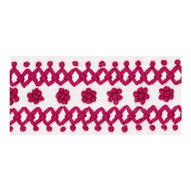 Sample - Schumacher Sunnyvale Tape in Pink For Sale