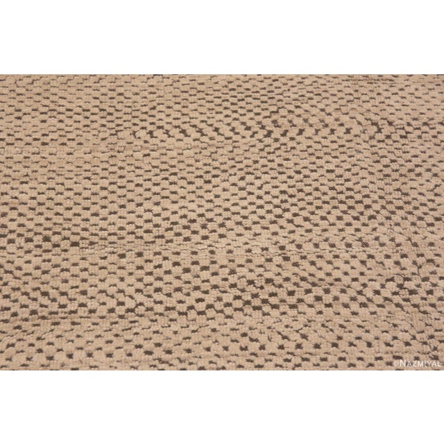 2020s Nazmiyal Collection Cream Color Modern Tribal Checkerboard Design Rug For Sale - Image 5 of 6