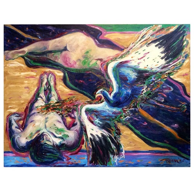 Reva Signed Painting, 1985 For Sale - Image 9 of 9