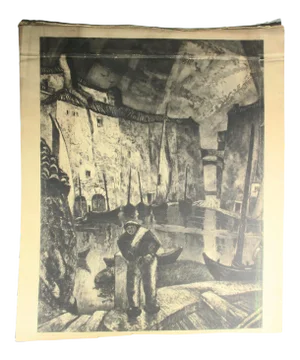 Aquatint Etching by Heran Chaban Circa 1920's