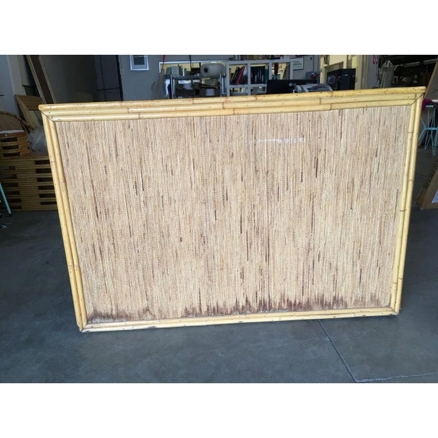 1940s Restored Stacked Rattan Sideboard with Mahogany Top For Sale - Image 9 of 11