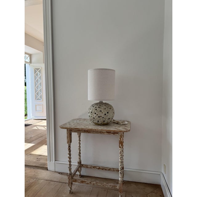 Ceramic Large Mid-Century Danish Butalist Ceramic Table Lamp in the style of Sejer, 1960s For Sale - Image 7 of 8