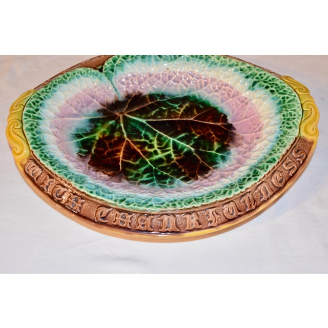 Late 19th Century 19th C Majolica Bread Tray For Sale - Image 5 of 9