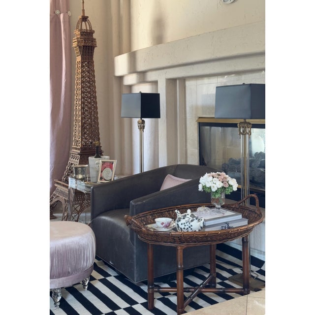 Early 21st Century Polo Ralph Lauren Rattan Tray Table or Side Table or Coffee Table With Detachable Top 39"x25.5"x22"H For Sale - Image 5 of 10