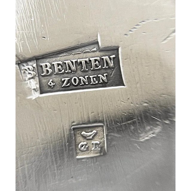 Metal Dutch Silver Salver by George Reevers, 1856 For Sale - Image 7 of 9