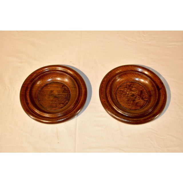 Wood Pair of Edwardian Oak Coasters For Sale - Image 7 of 7