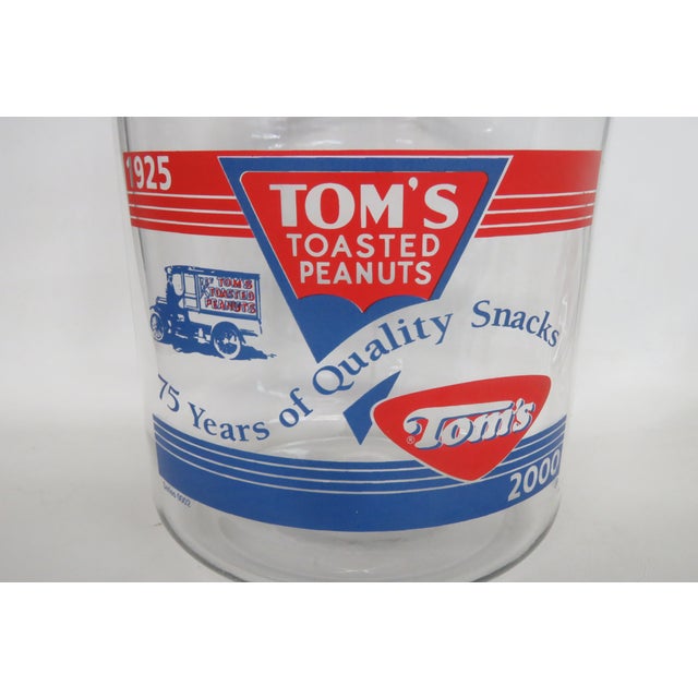 Toms Toasted Peanuts Lidded Glass Jar Extra Large 75th Anniversary Edition 4983b For Sale - Image 11 of 11