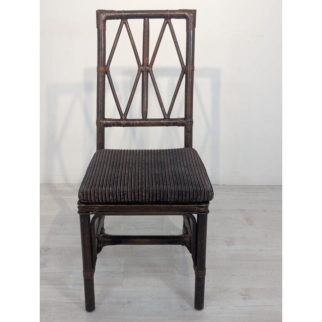 Vintage Chippendale Style Rattan Chair, 1950s For Sale - Image 10 of 16