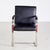 Steel Armchair with Leather Upholstery For Sale - Image 5 of 15