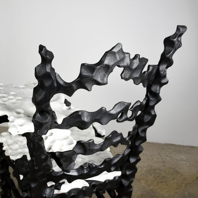 Not Yet Made - Made To Order Throne Object - Collectible Reclaimed Wood and Marble Objet, Chair or Side Table by Gabor Gobi For Sale - Image 5 of 11