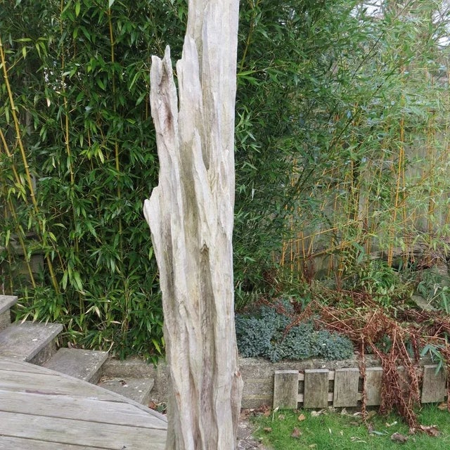 Large Wooden Brutalist Garden Sculpture For Sale - Image 5 of 13