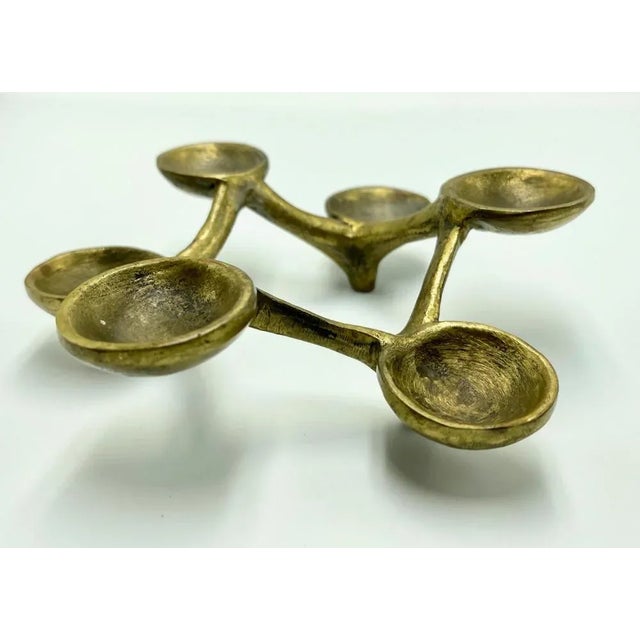 Brutalist Candleholder in Bronze in the style of Michael Harjes, 1960s For Sale - Image 10 of 11