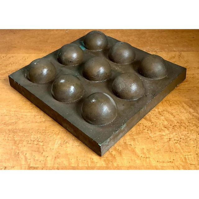 Metal Vintage Abstract Geometric Lead Bubble Sculpture For Sale - Image 7 of 12