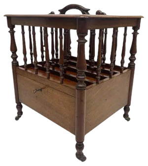 19th Century English Canterbury Magazine Rack