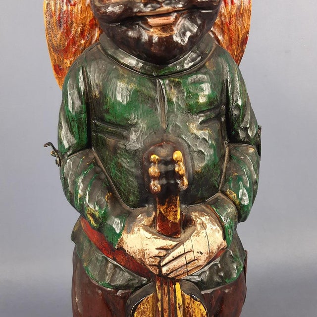 Mexican Guitarist Male Bottle Holder in Wood, 1970s For Sale - Image 12 of 18